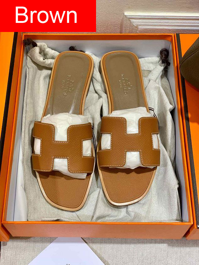 Hermes original epsom leather sandal HS0122-3