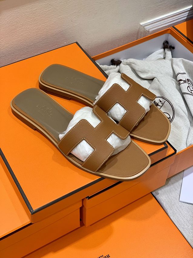 Hermes original epsom leather sandal HS0122-3