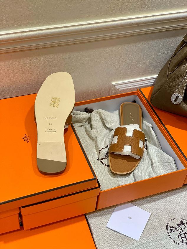 Hermes original epsom leather sandal HS0122-3