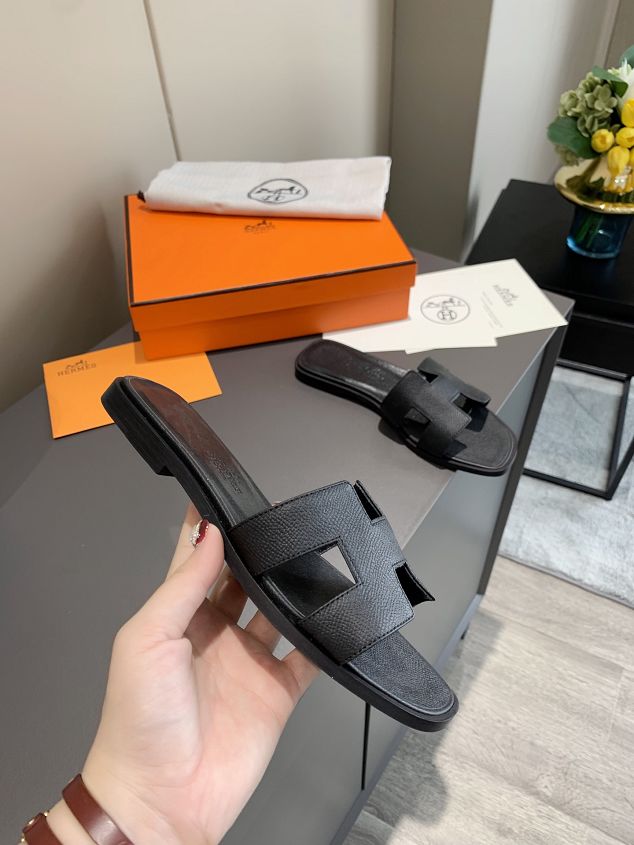 Hermes original epsom leather sandal HS0122-5