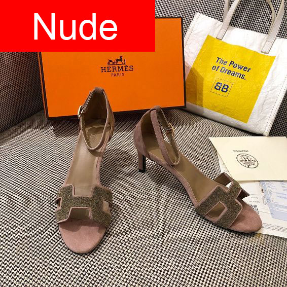 Hermes original suede 60mm sandal HS0060