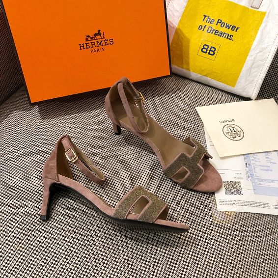 Hermes original suede 60mm sandal HS0060