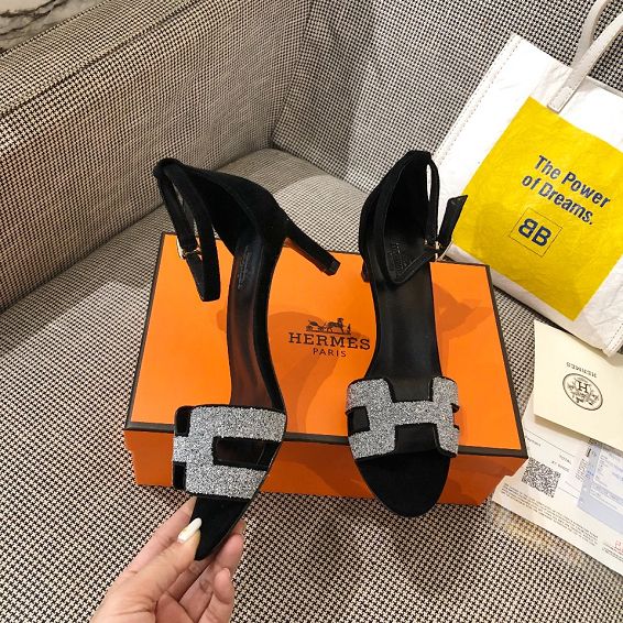 Hermes original suede 60mm sandal HS0060