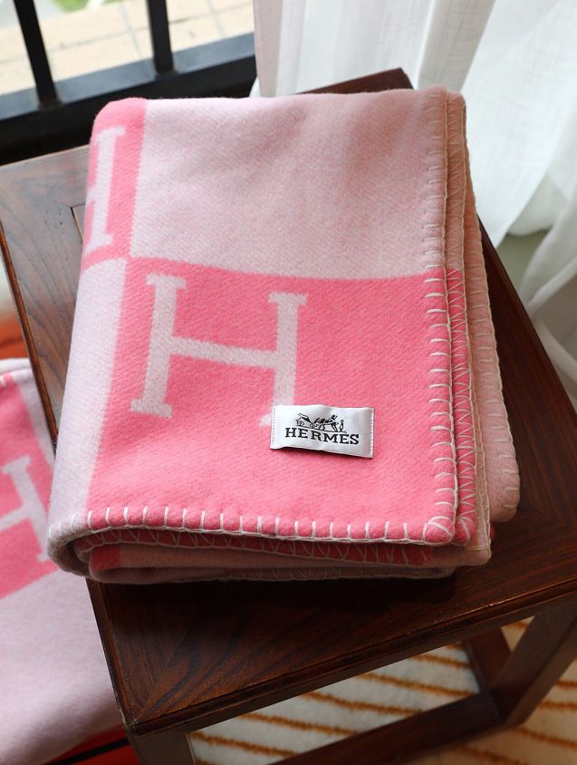 Hermes original cashmere avalon blanket HB071 pink