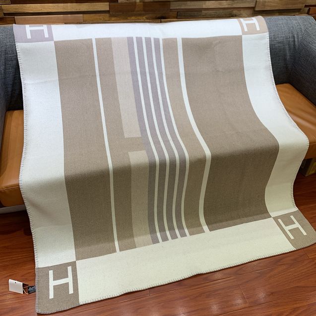 Hermes original wool avalon blanket HB069 white&beige