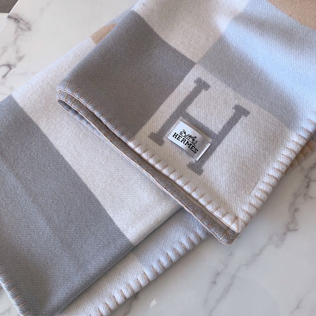 Hermes original cashmere blanket HB0068 grey