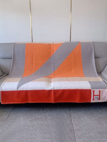 Hermes original cashmere blanket HB0068 orange