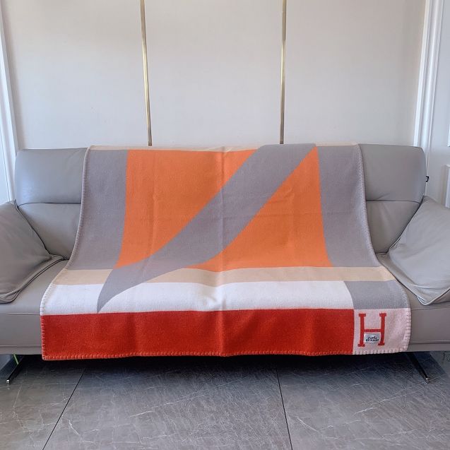 Hermes original cashmere blanket HB0068 orange