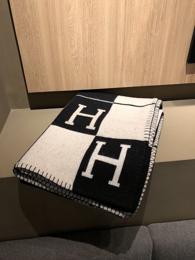 Hermes original wool avalon blanket HB070 black