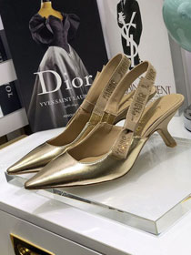 Dior original calfskin sandal DS0005 gold