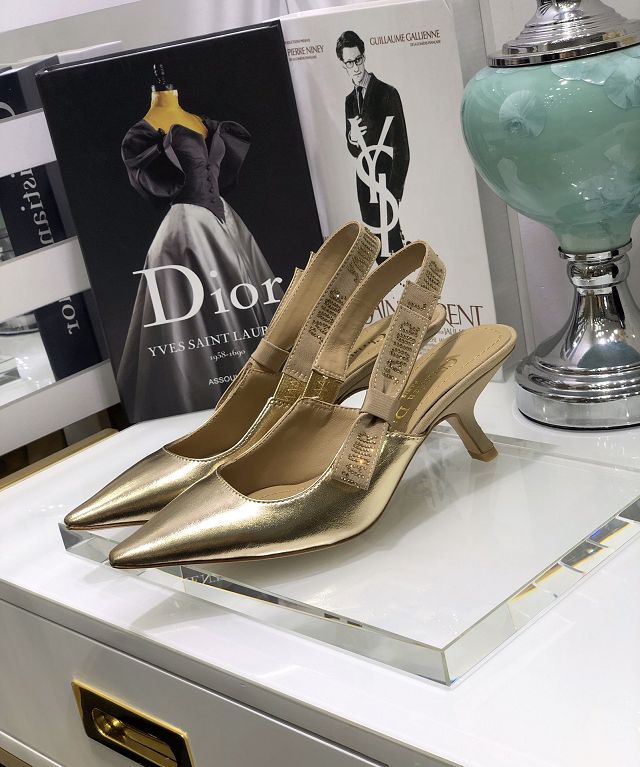 Dior original calfskin sandal DS0005 gold