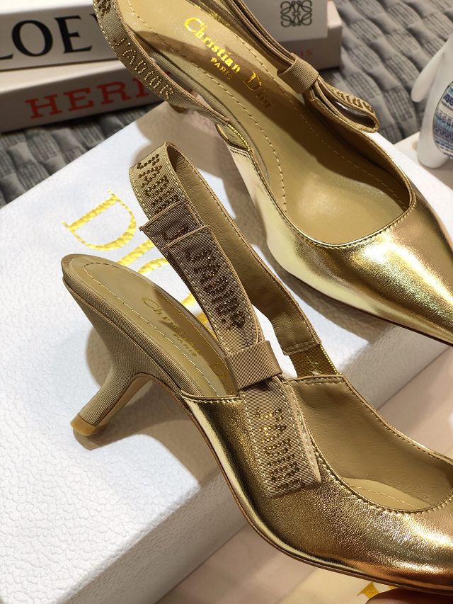 Dior original calfskin sandal DS0005 gold