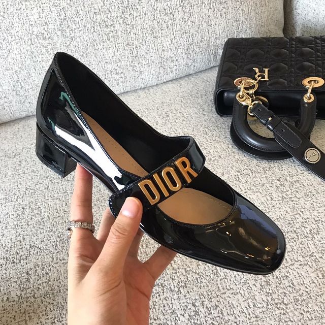 Dior original patent calfskin flat DS0014