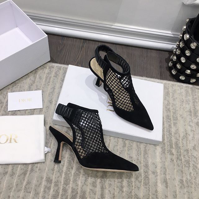 Dior original suede calfskin sandal DS0004 black