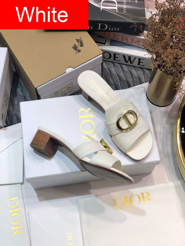 Dior orignal calfskin heeled slide DS0058