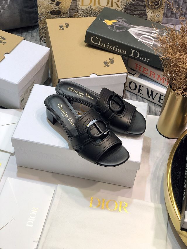 Dior orignal calfskin heeled slide DS0058