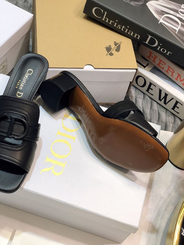 Dior orignal calfskin heeled slide DS0058