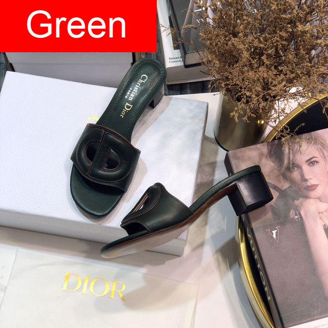 Dior orignal calfskin heeled slide DS0082