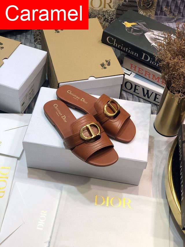 Dior orignal calfskin slide DS0060