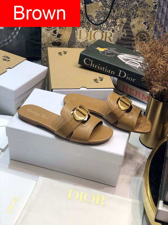 Dior orignal calfskin slide DS0060