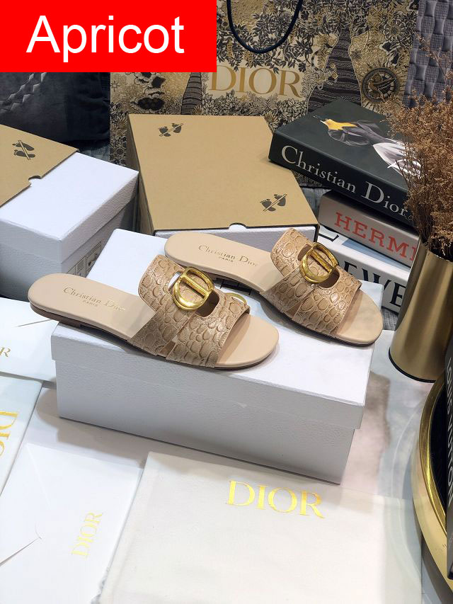 Dior orignal calfskin slide DS0062