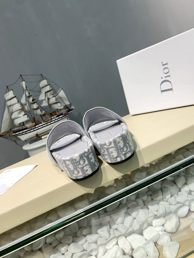 Dior orignal cotton heeled slide DS0037