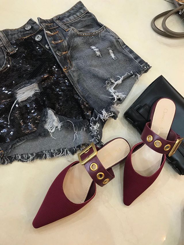 Dior orignal cotton pump DS0043 bordeaux