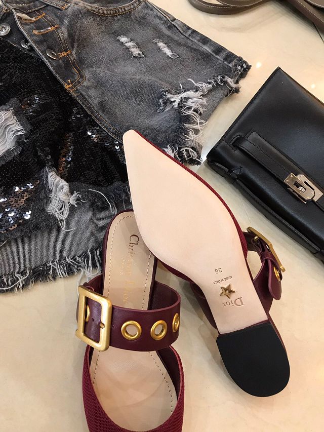 Dior orignal cotton pump DS0043 bordeaux