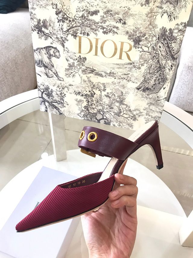 Dior orignal cotton pump DS0043 bordeaux