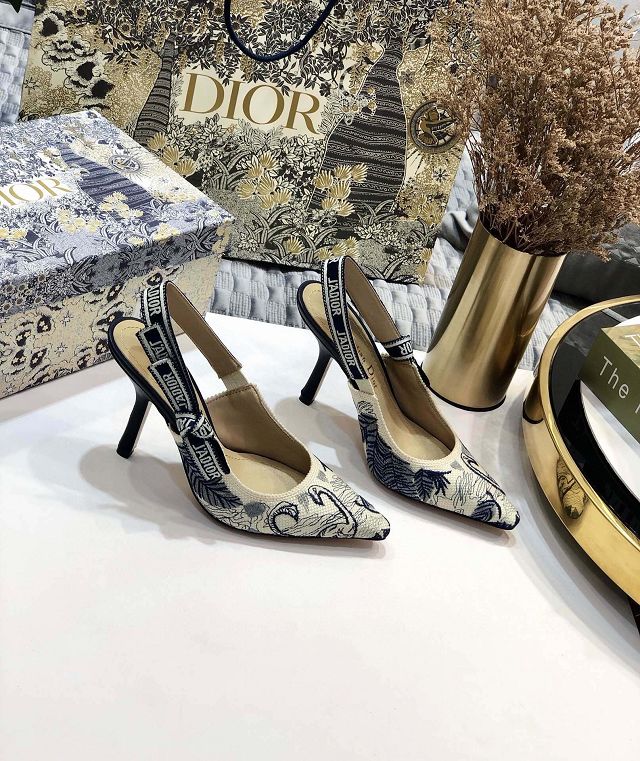 Dior orignal cotton pump DS0050 white&blue