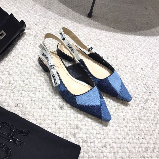 Dior orignal cotton pump DS0051 blue