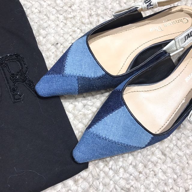 Dior orignal cotton pump DS0051 blue