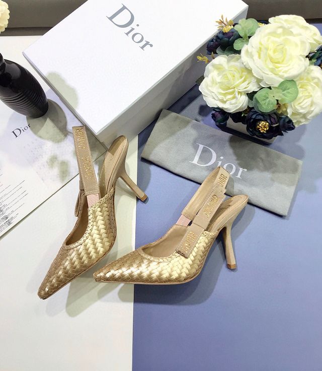 Dior orignal cotton pump DS0051 gold