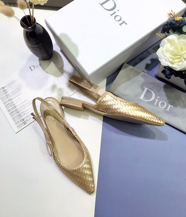 Dior orignal cotton pump DS0051 gold