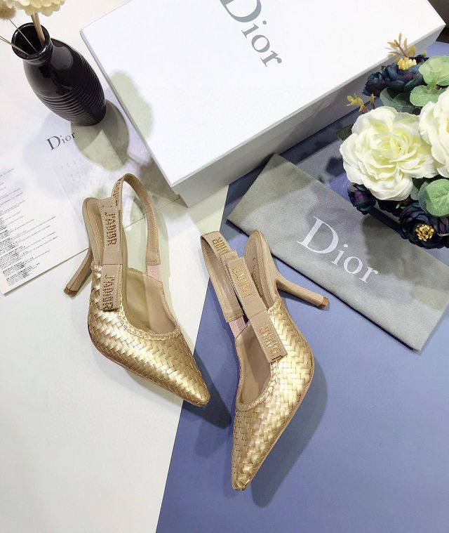 Dior orignal cotton pump DS0051 gold