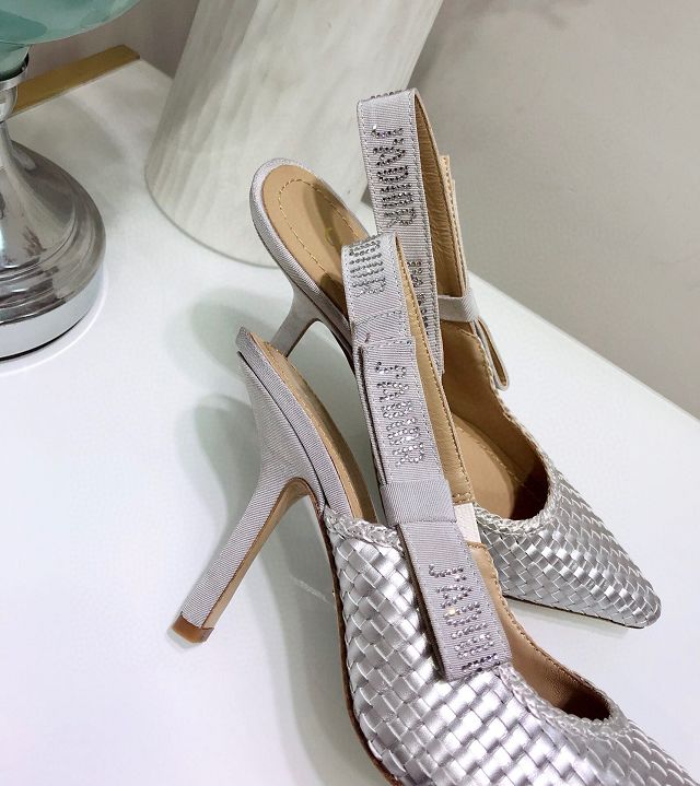 Dior orignal cotton pump DS0051 silver