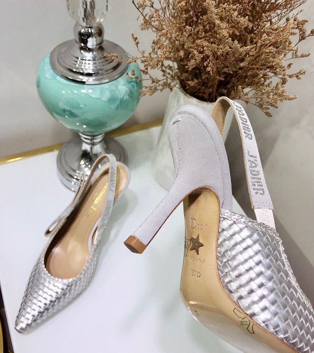 Dior orignal cotton pump DS0051 silver