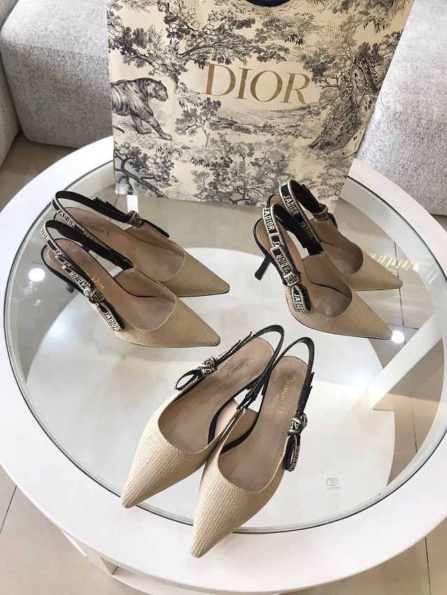 Dior orignal cotton pump DS0053 apricot