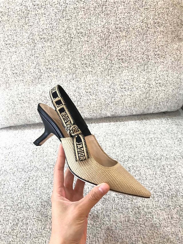 Dior orignal cotton pump DS0053 apricot