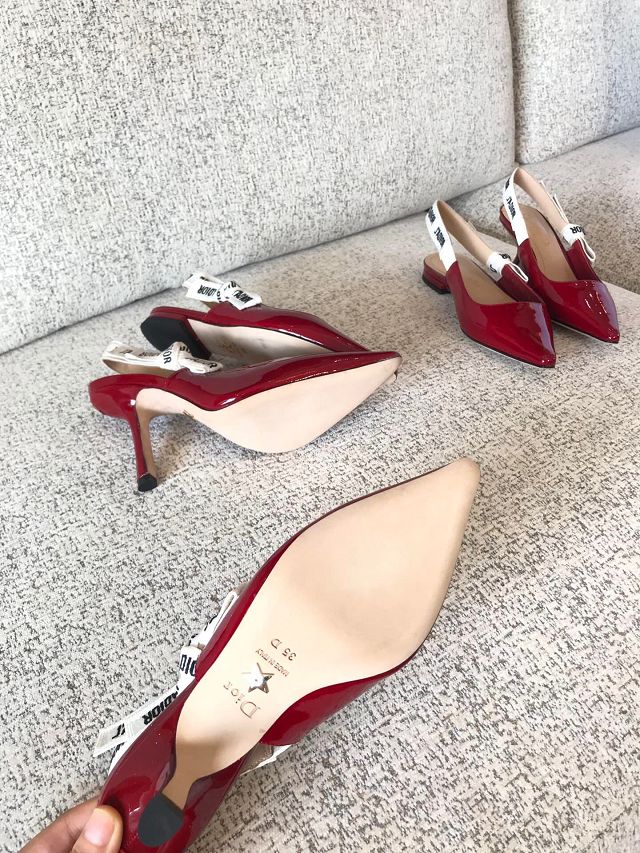 Dior orignal patent calfskin pump DS0052 red