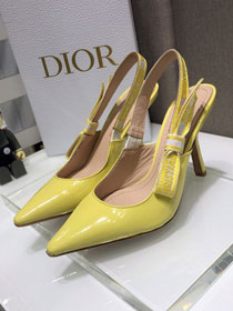 Dior orignal patent calfskin pump DS0067 yellow