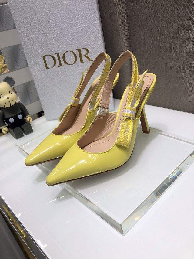 Dior orignal patent calfskin pump DS0067 yellow