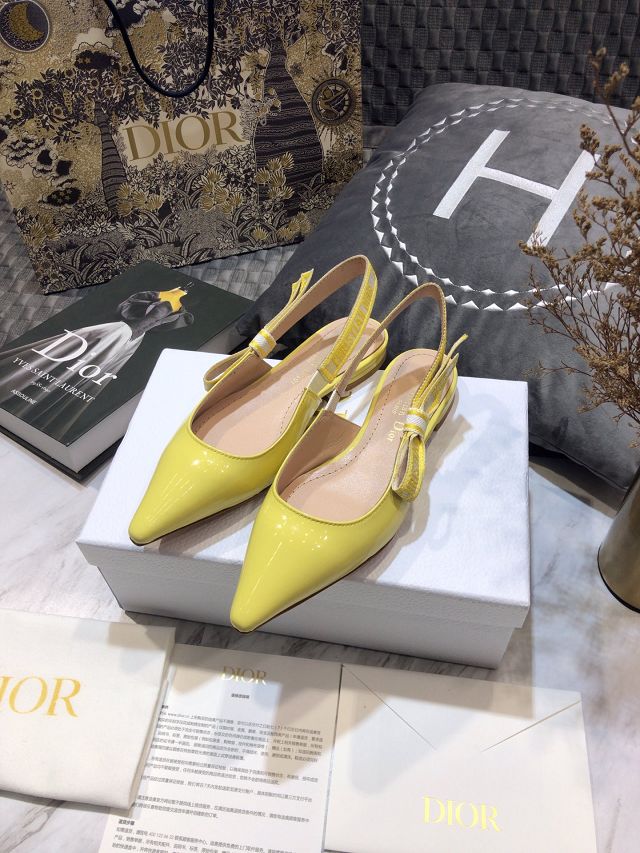 Dior orignal patent calfskin pump DS0067 yellow