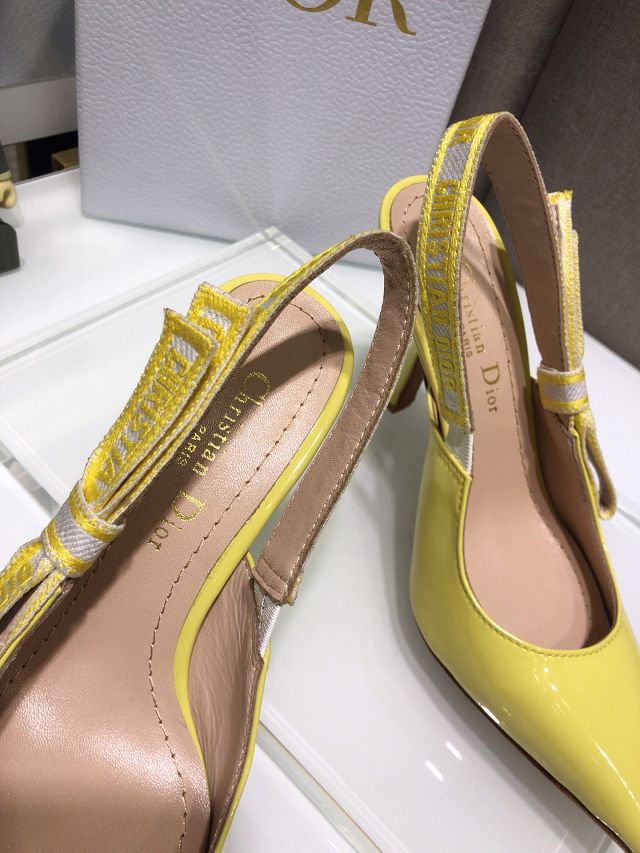 Dior orignal patent calfskin pump DS0067 yellow