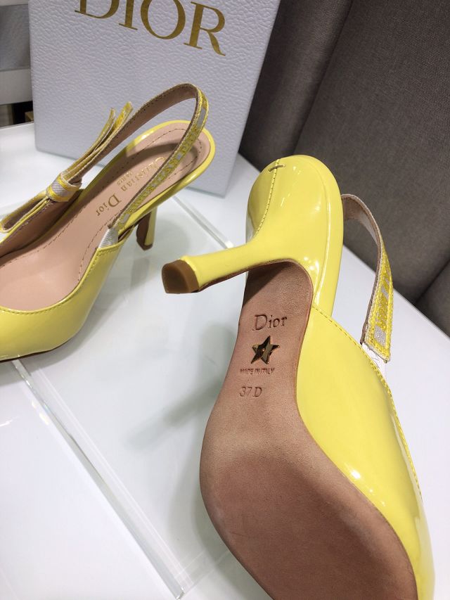 Dior orignal patent calfskin pump DS0067 yellow