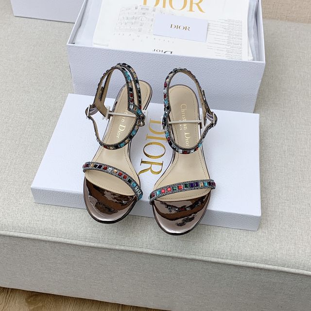 Dior original cotton 65mm heel sandal DS0097