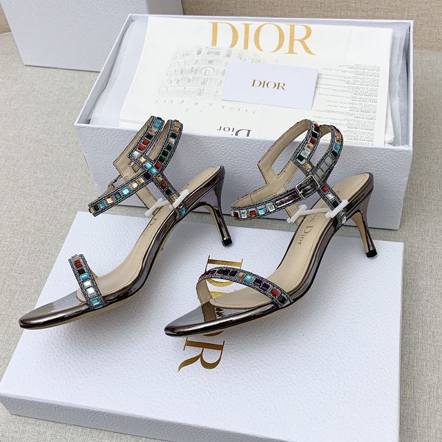 Dior original cotton 65mm heel sandal DS0097