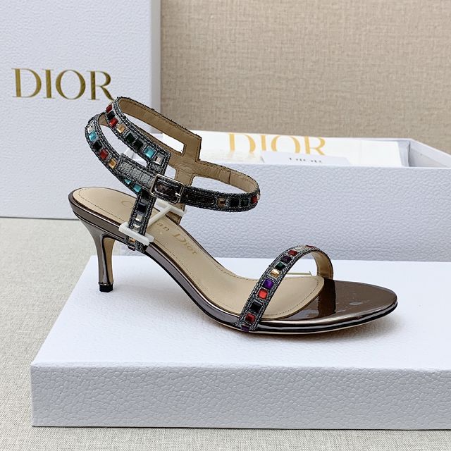 Dior original cotton 65mm heel sandal DS0097