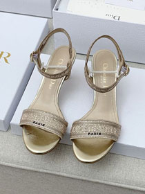 Dior original cotton 65mm heel sandal DS0098