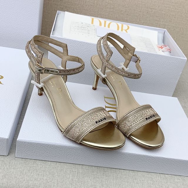 Dior original cotton 65mm heel sandal DS0098